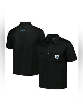 🆕 The Wild Collective Charlotte FC Utility Button-Up Shirt NWT Men’s Large Black